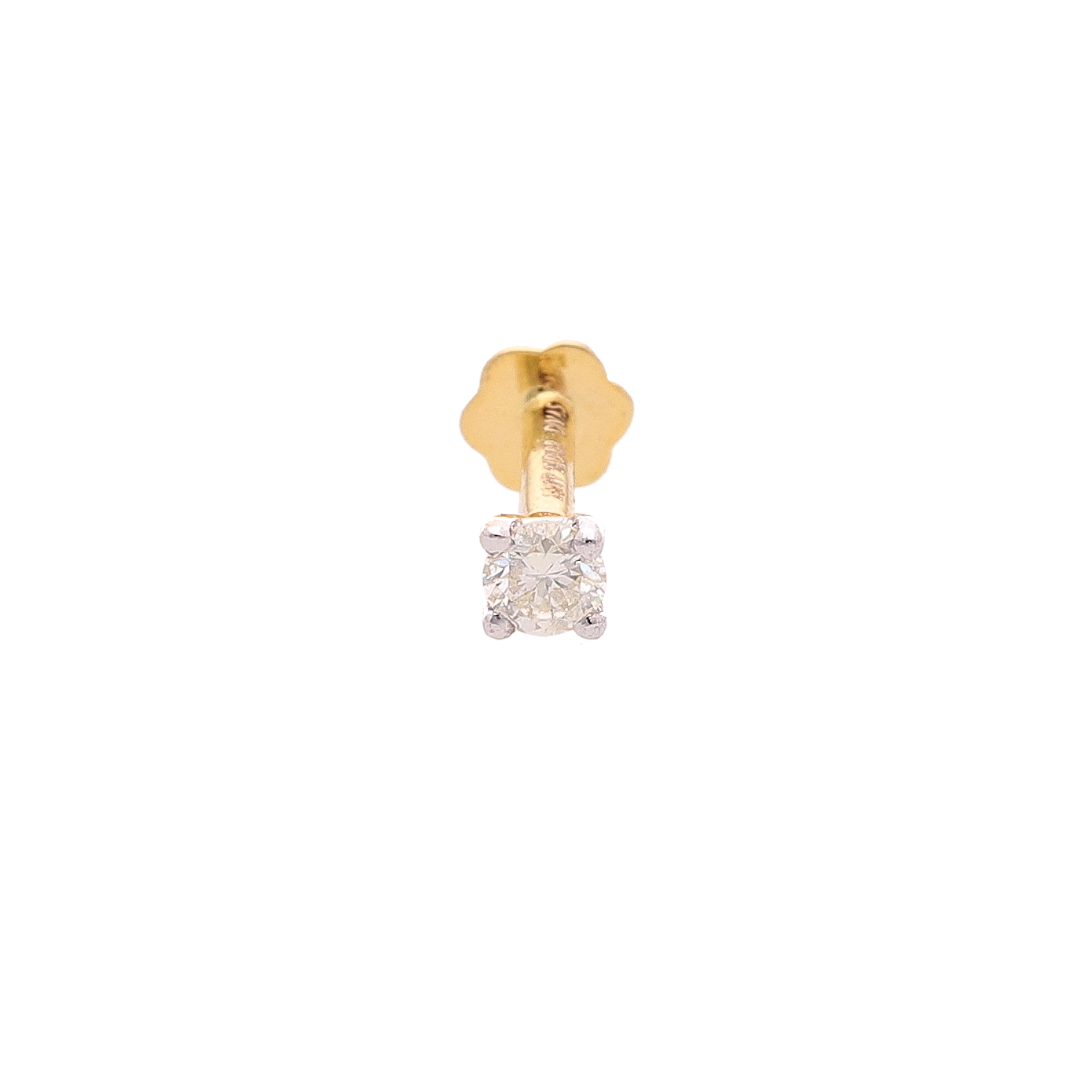 18J380882502-18J380892502_1 one yellow gold nosepin,with 1 natural diamond - Image 1