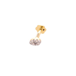 one yellow gold nosepin,with 9 natural diamonds - Image 3