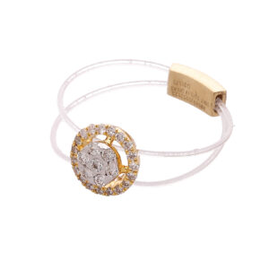 one yellow gold ring, with 26 natural diamond