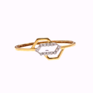 ONE YELLOW GOLD RING WITH 14 NATURAL DIAMONDS