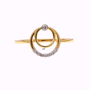 ONE YELLOW GOLD RING WITH 8 NATURAL DIAMONDS