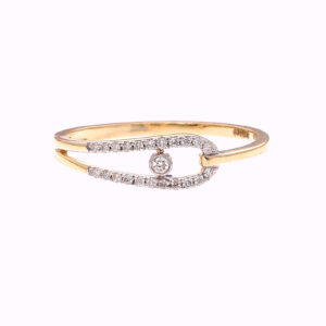 ONE YELLOW GOLD RING WITH (23) NATURAL DIAMONDS