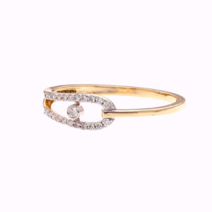 ONE YELLOW GOLD RING WITH (23) NATURAL DIAMONDS