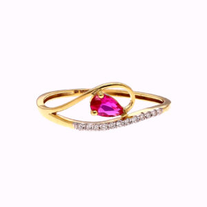 ONE YELLOW GOLD RING WITH (12) NATURAL DIAMONDS