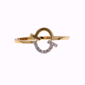 ONE YELLOW GOLD RING WITH (10) NATURAL DIAMONDS