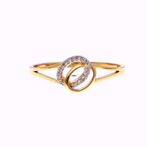 one yellow gold ring, with (16) natural diamond