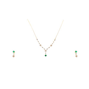 one gold necklace with 43 natural diamond