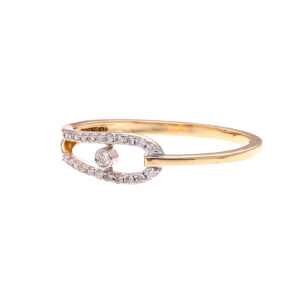 ONE YELLOW GOLD RING WITH (23) NATURAL DIAMONDS