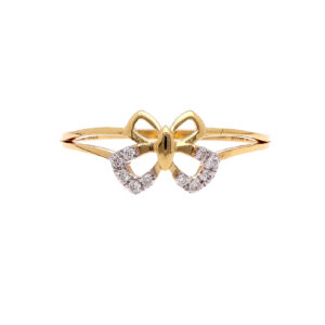 one yellow gold ring, with 10 natural diamond