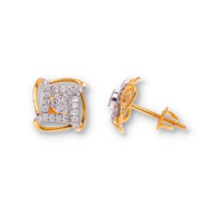 Minimal Diamond Earrings with Modern Finish