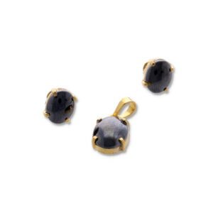 Modern Gold Pendant & Earring Set in Premium Finish