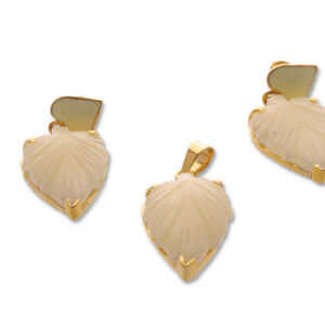 Modern Gold Pendant & Earring Set in Premium Finish