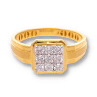 Classic Diamond Gold Pendant - Image 2