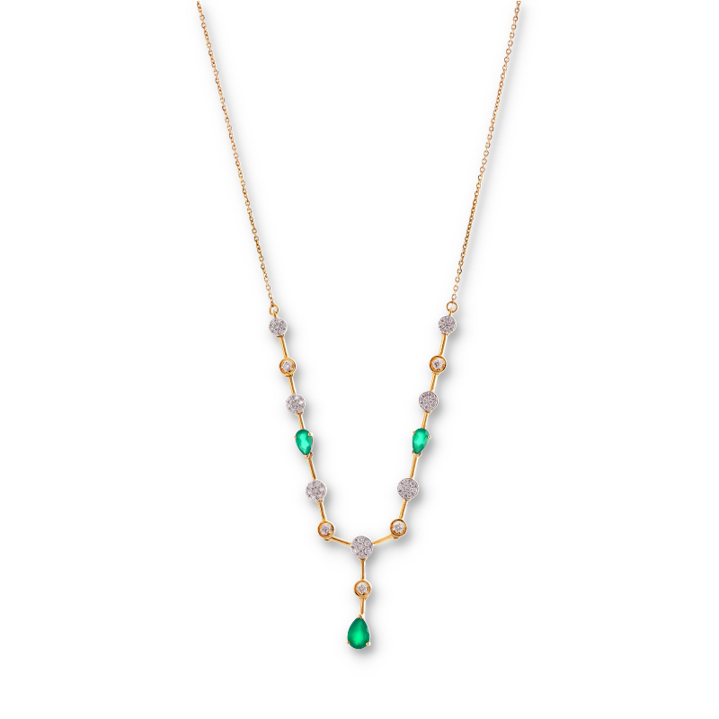 NECKLECESET PDF LUNAWADA_1 Classic Diamond Necklace with Premium Finish - Image 1