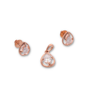 Sunehrie Elegant Pendant and Earring Set