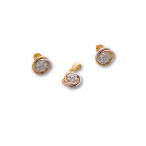 Sunehrie Elegant Pendant and Earring Set