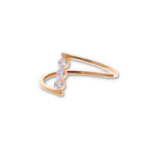 Modern Diamond Ring in Gold